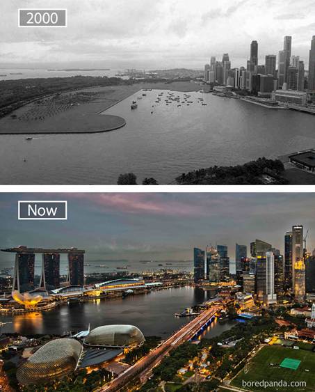 Singapore năm 2000 và bây giờ